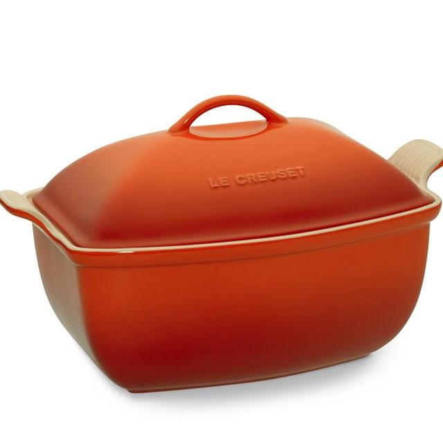Le Creuset Stoneware Deep Covered Baker, 4 1/2-Qt., Flame