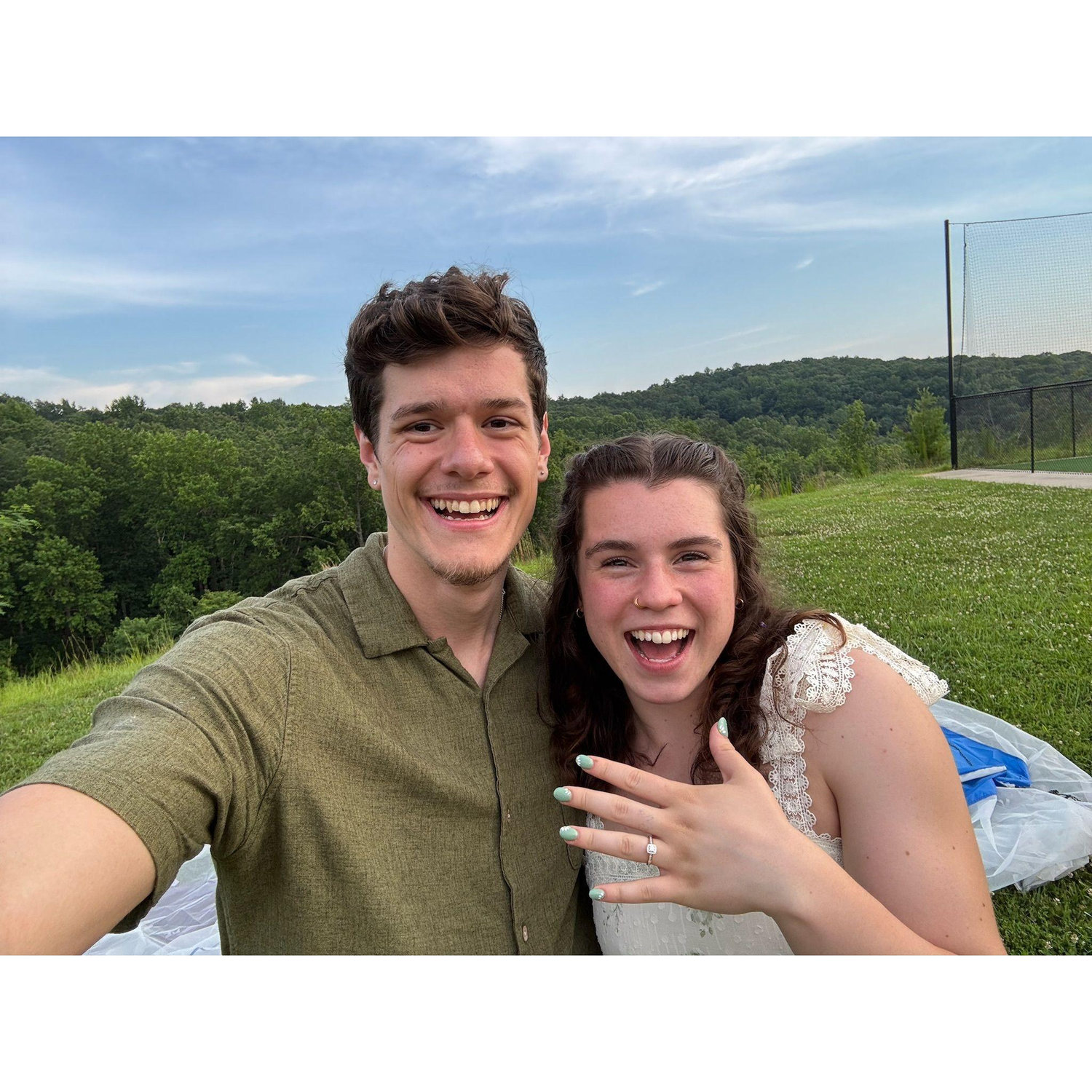 First picture after getting engaged!