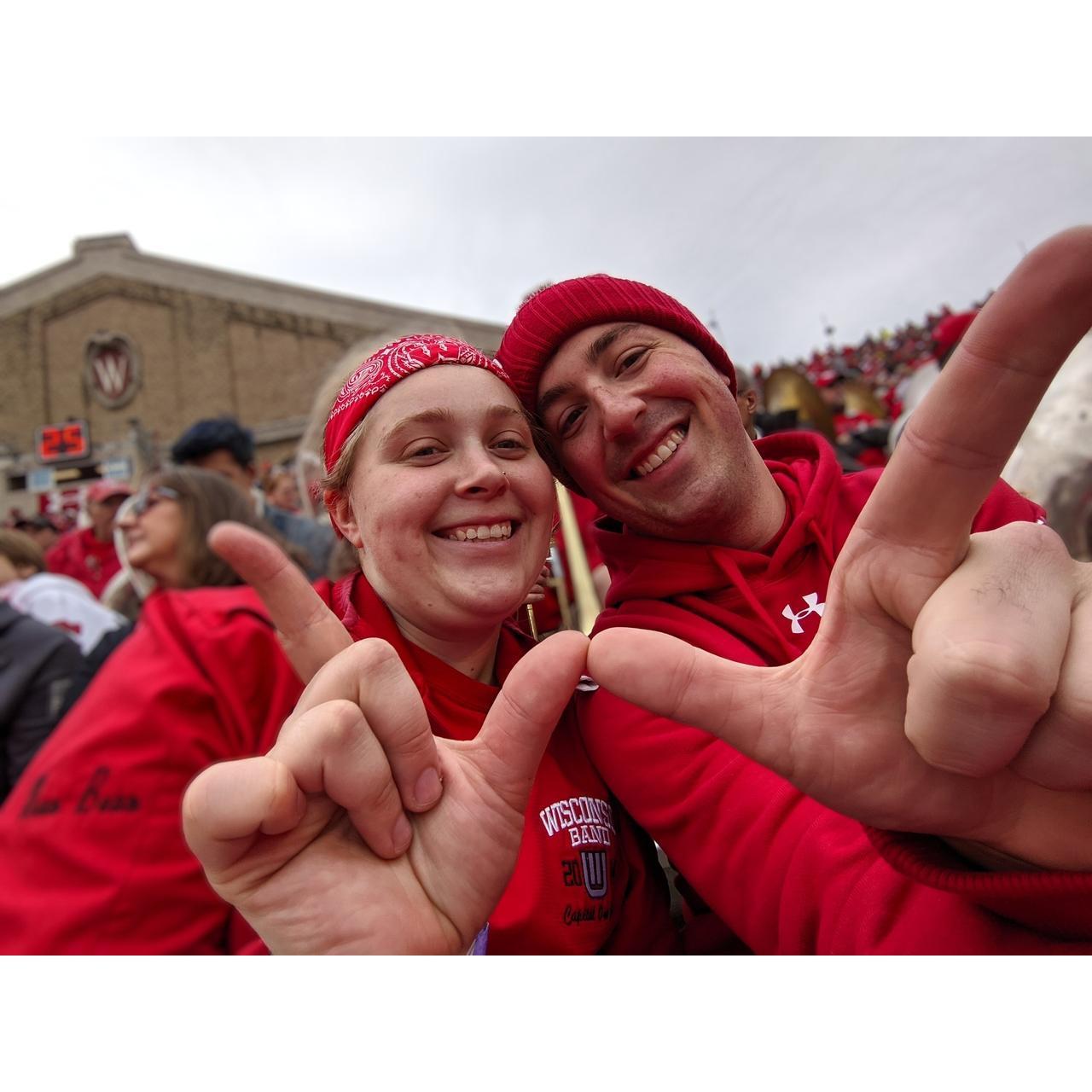 Richard's first Badger Football game, and his first experience with the badger band.