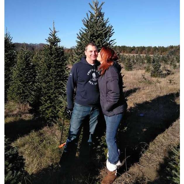 Our first Christmas tree picked out together.