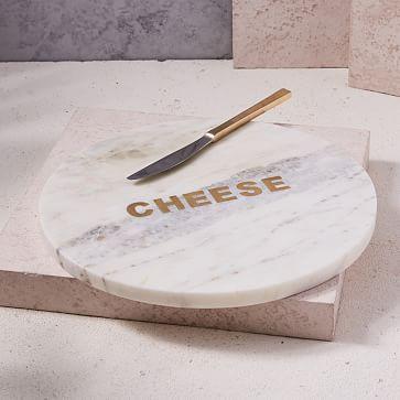 Marble + Brass Cheese Board