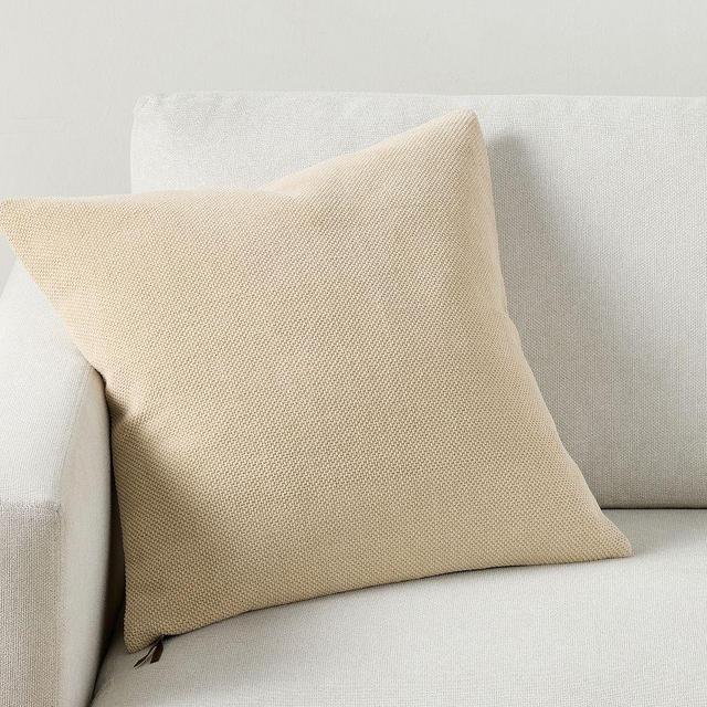 Sunwashed Chenille Pillow, 20" x 20", Sand