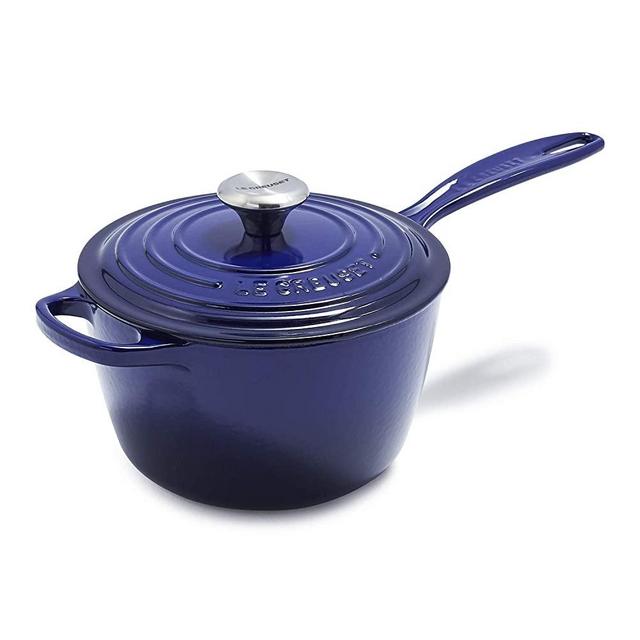 Le Creuset Signature Enameled Cast-Iron Saucepan, 2 1/4 Quart, Indigo