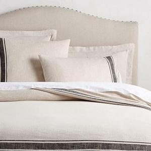 Otis Stripe Duvet Cover, King/Cal. King, Charcoal