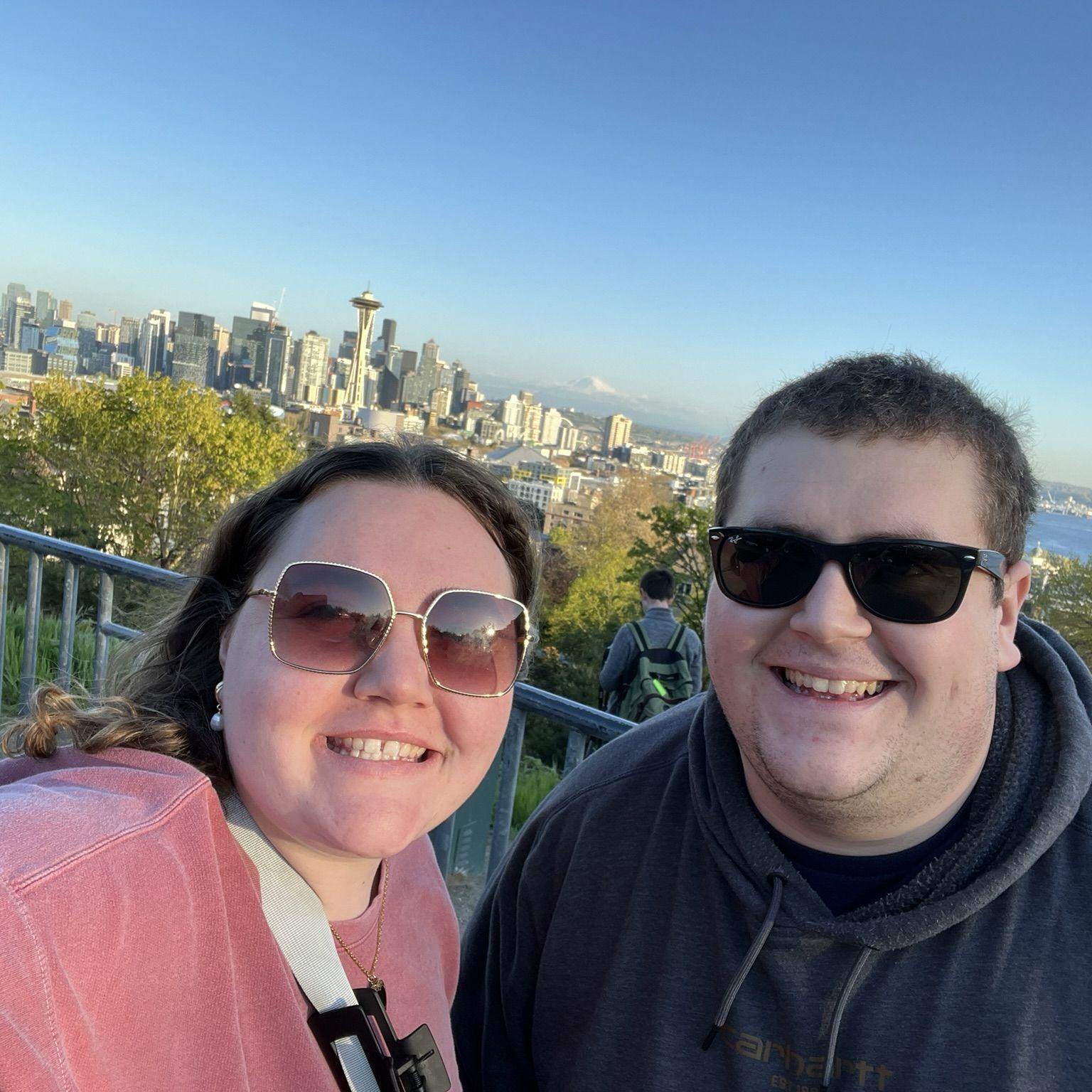 The last selfie we took before Chris proposed!