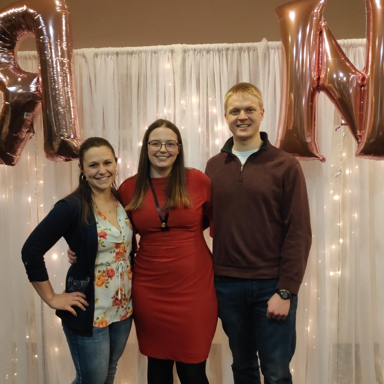 Us with bridesmaid Lynnell after her graduation!