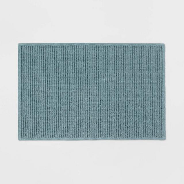 20"x30" Performance Plus Bath Mat Solid Aqua - Threshold™