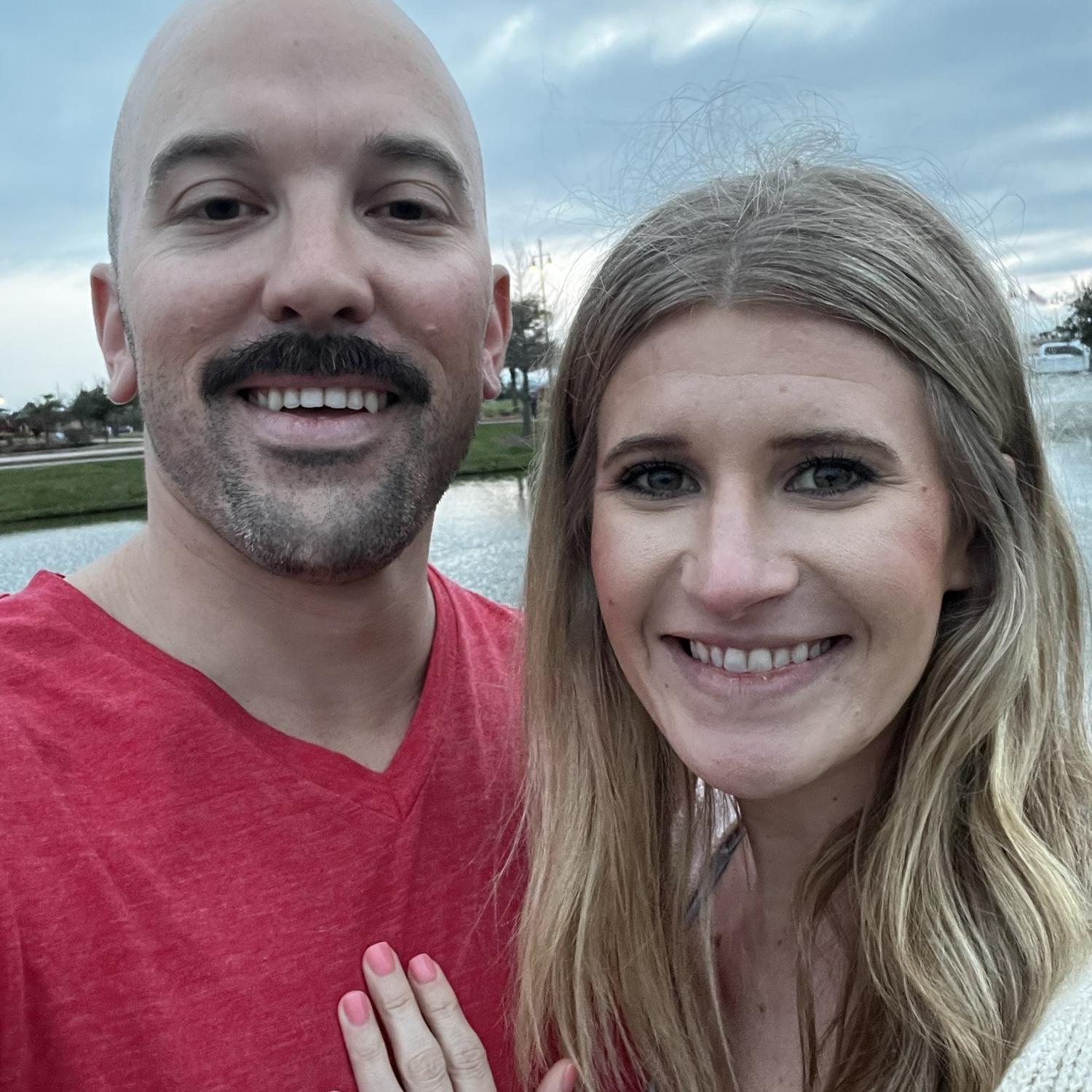 First picture after Larry proposed!! ❤️🥰