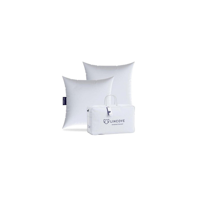 Lincove Throw Pillow Insert 14”x14” - Canadian-Made, 100% Cotton, Down-Alternative, Hypoallergenic - Decor Pillow, 2 Pack