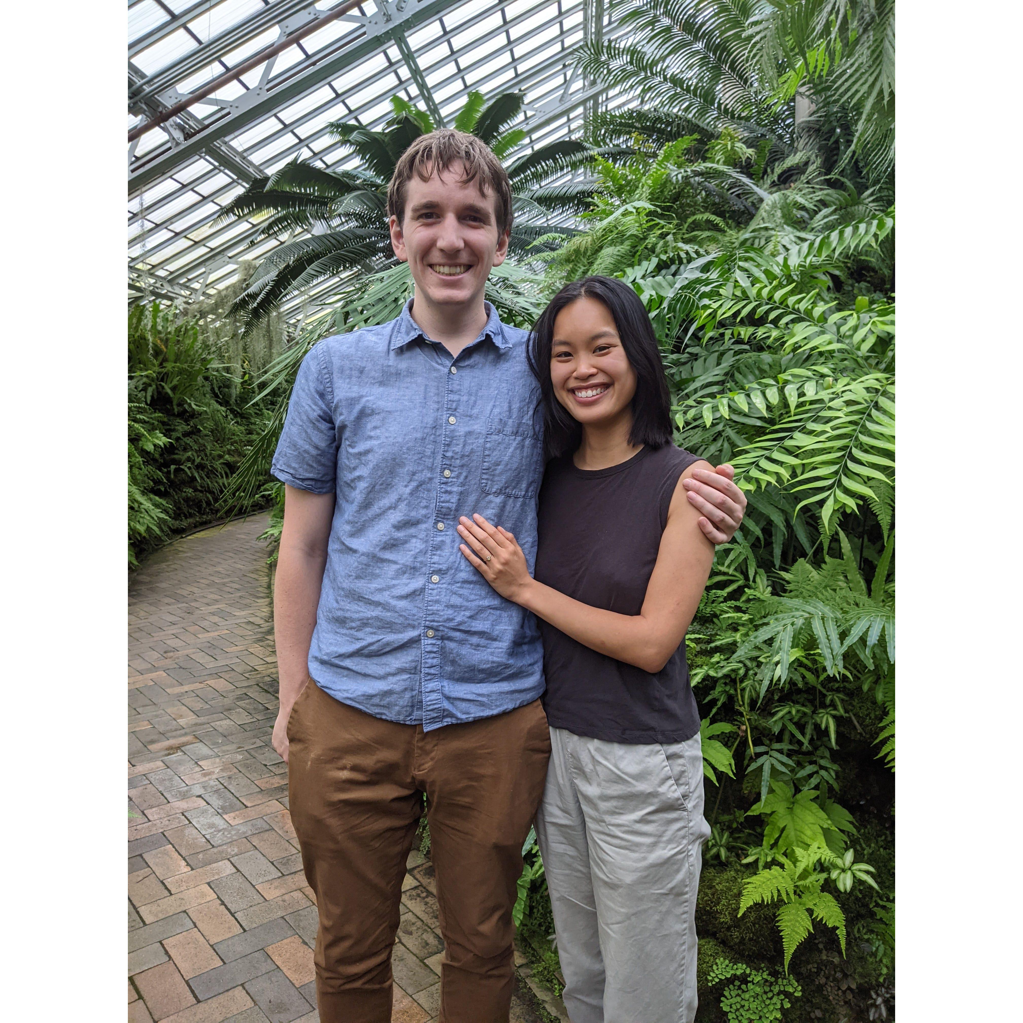 The proposal at Garfield Conservatory!