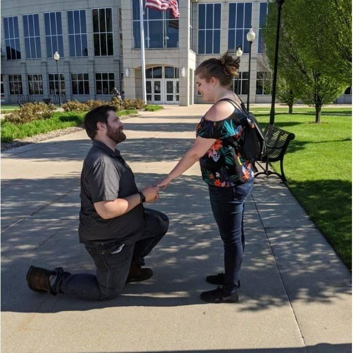 He somehow managed to surprise me with this proposal. I am so glad someone was there to take a picture of this magical moment.