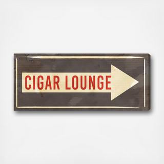Hatcher & Ethan Cigar Lounge Sign Canvas Art