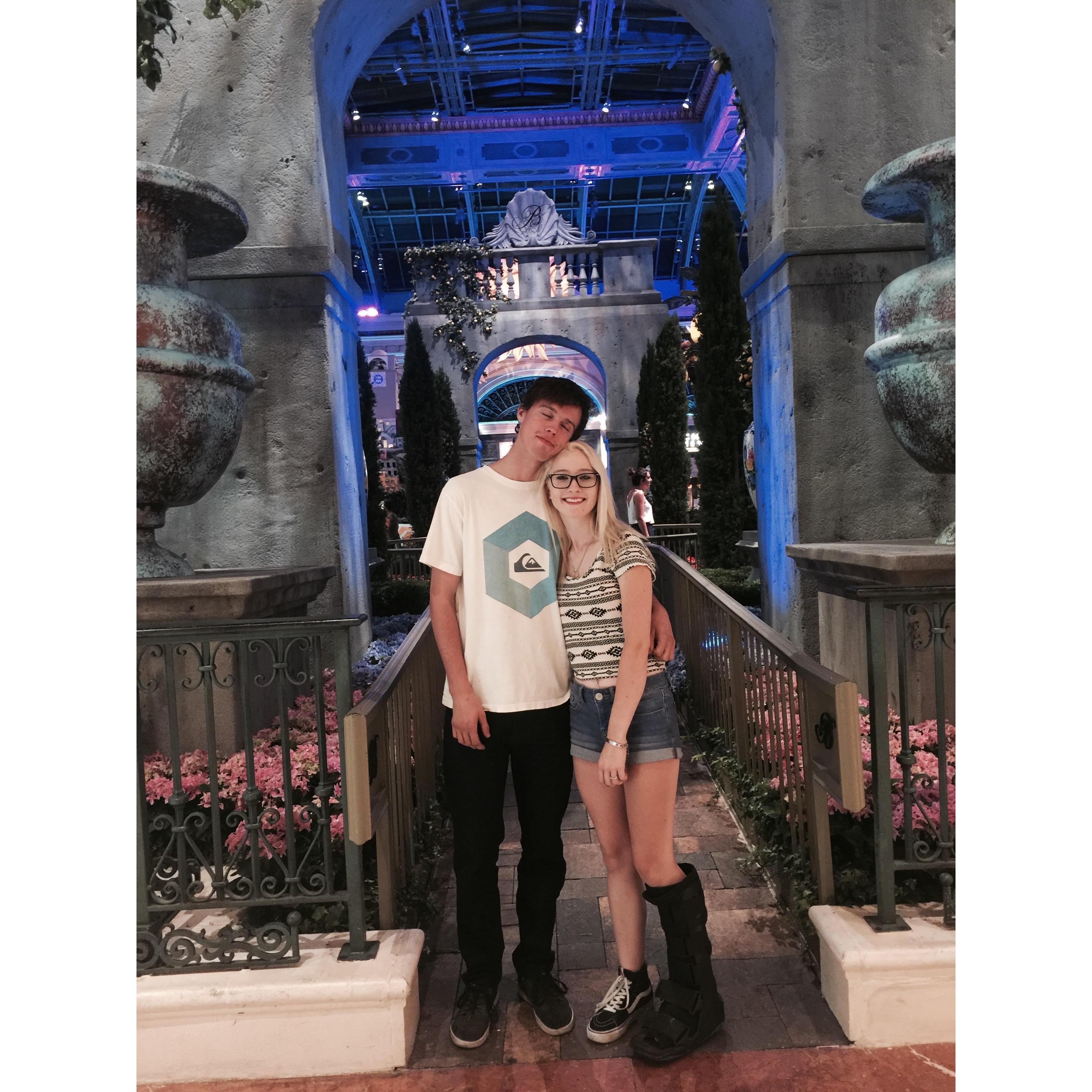 Exploring the gardens at the Bellagio