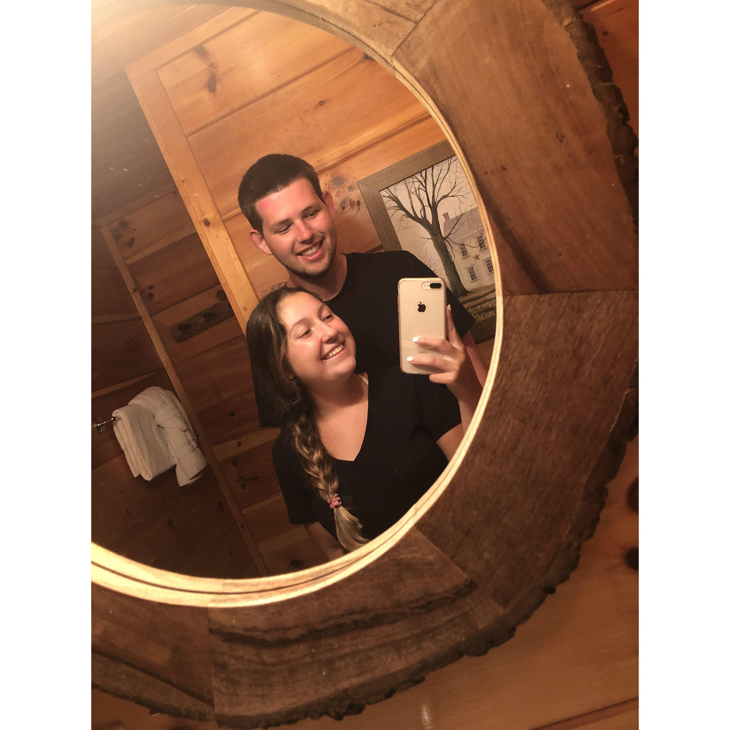 Our first trip together in a cozy cabin outside of Gatlinburg, TN.