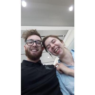 When Sara was seriously ill and having a layover in Toronto, Mitch traveled an hour by transit to visit her for less than an hour.