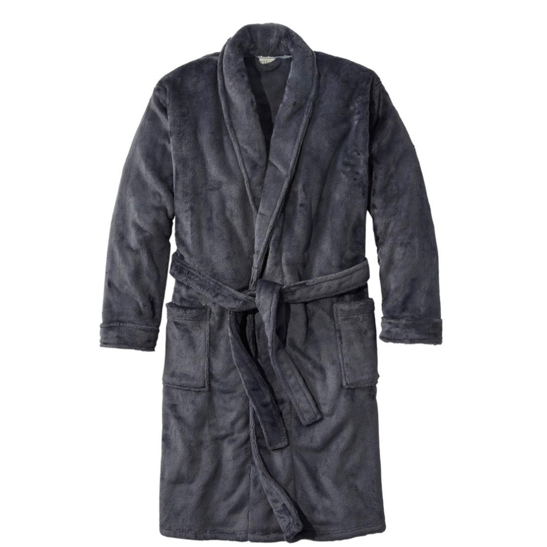Men’s Wicked Plush Robe - Darkest Gray - XL