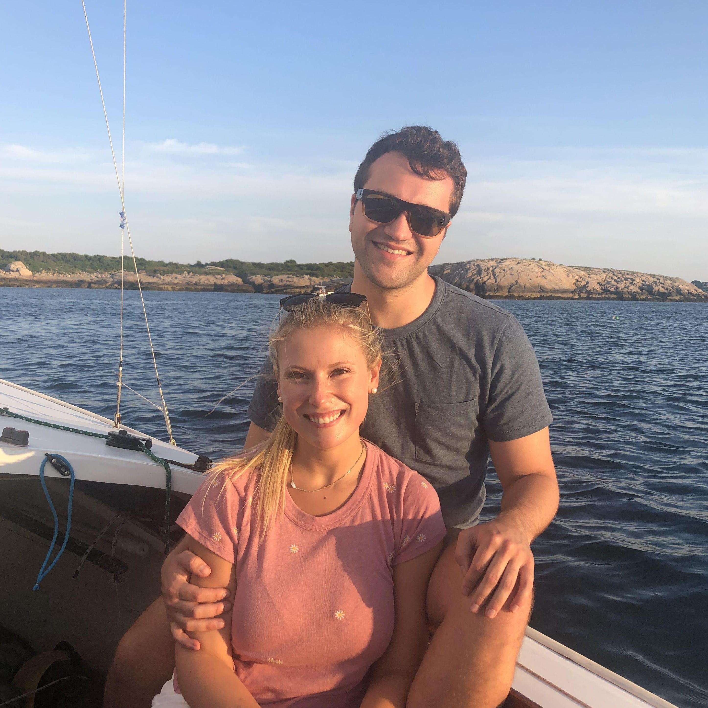 Lauren's first time sailing