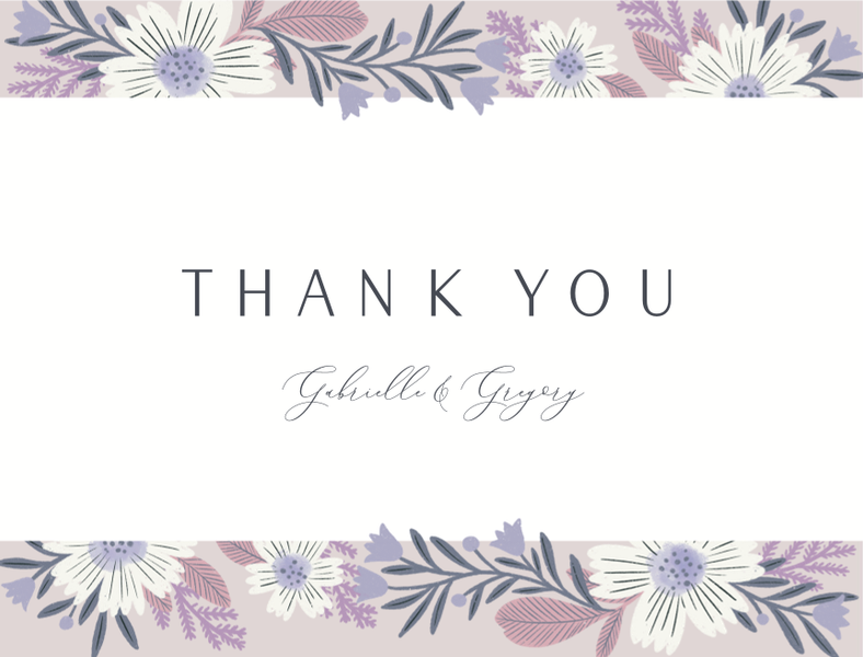 Camrose Landscape | Lavender Mist | Zola Thank You Cards