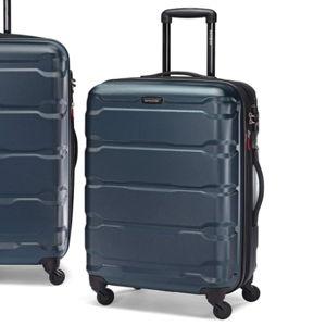 Samsonite Omni Hardside Luggage, Teal, Checked-Medium 24-Inch