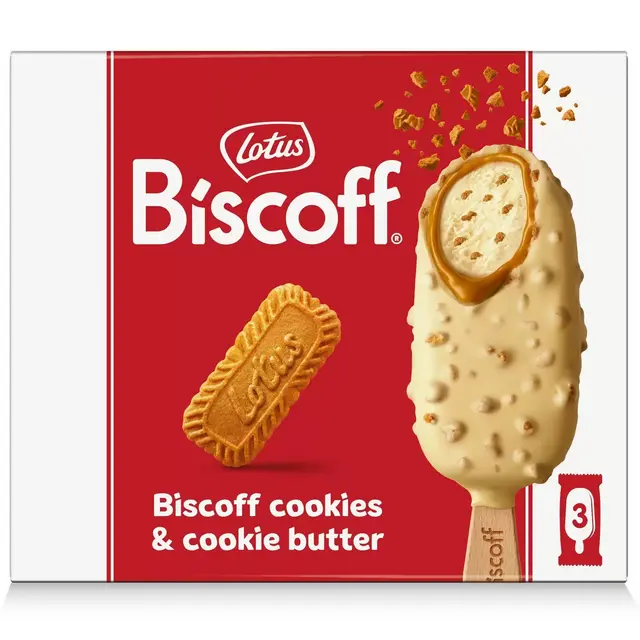 Lotus Biscoff White Chocolate Frozen Bars - 3ct