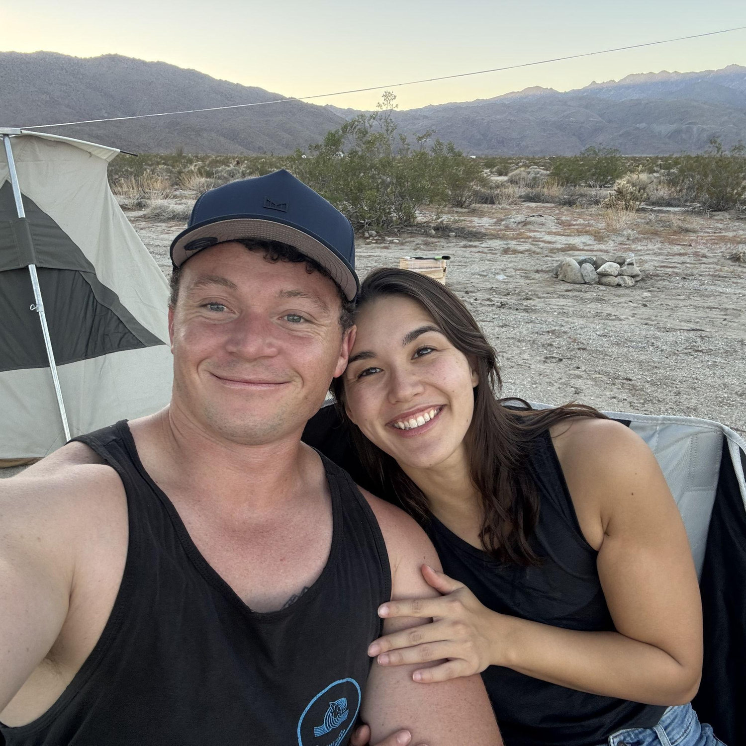 Camping is also another one of our favorite pastimes. I enjoy it cause I get spoiled since Wyatt does everything.. ;)