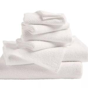 Cotton Quick Dry Loop Textured Bath Towel - Great Bay Home (Ivory, 6-Piece Set)