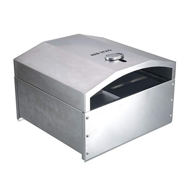 Red Stag Stainless Steel Outdoor Pizza Oven with Pizza Stone Kit Accessory Set for Traeger/Pit Boss/Camp Chef/Embers Wood Pellet Smoker Grills