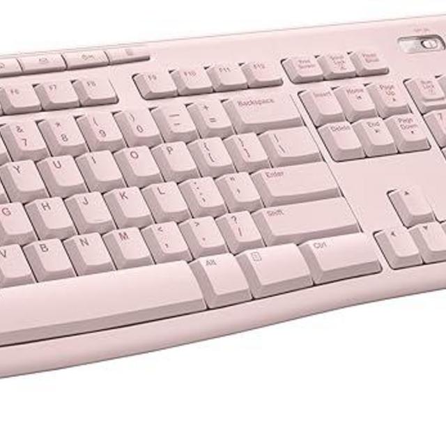Logitech MK270 Wireless Keyboard and Mouse Combo for Windows, 2.4 GHz Wireless, Compact Mouse, 8 Multimedia and Shortcut Keys, 2-Year Battery Life, for PC, Laptop - Rose