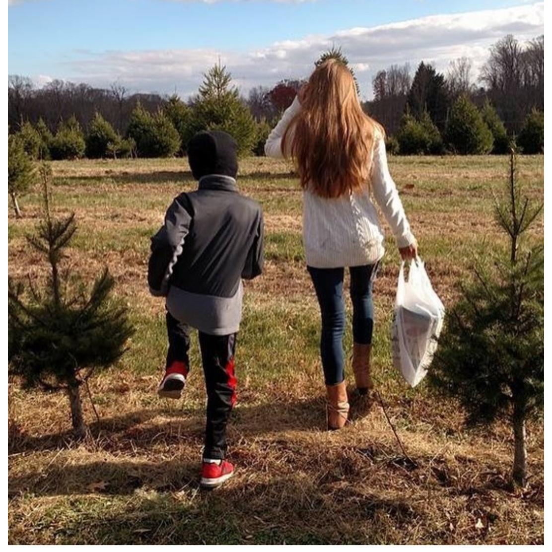 Out to cut down our Christmas tree.