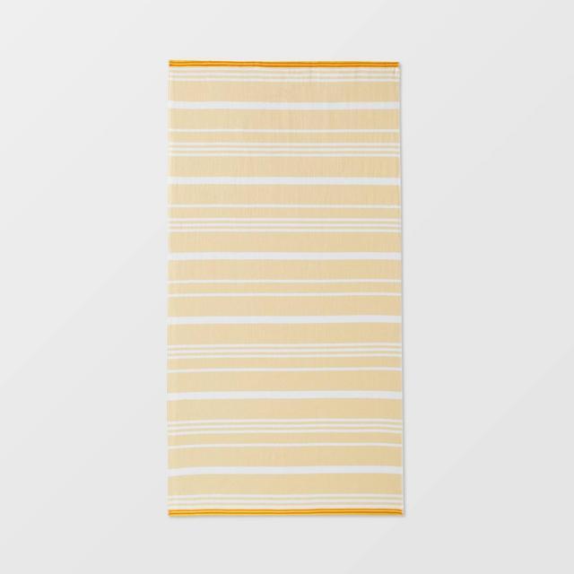 Striped Sand Resist Beach Towel Yellow - Sun Squad™