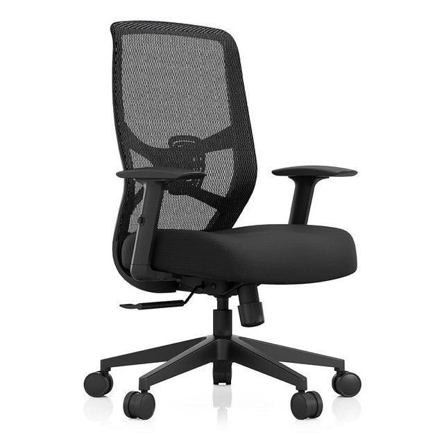 Tempur-Pedic ProTask Executive Task Office Chair with Cooling Gel Layer and Built-in Lumbar Support, Height-Adjustable Ergonomic Mesh Office Desk Chair, Black