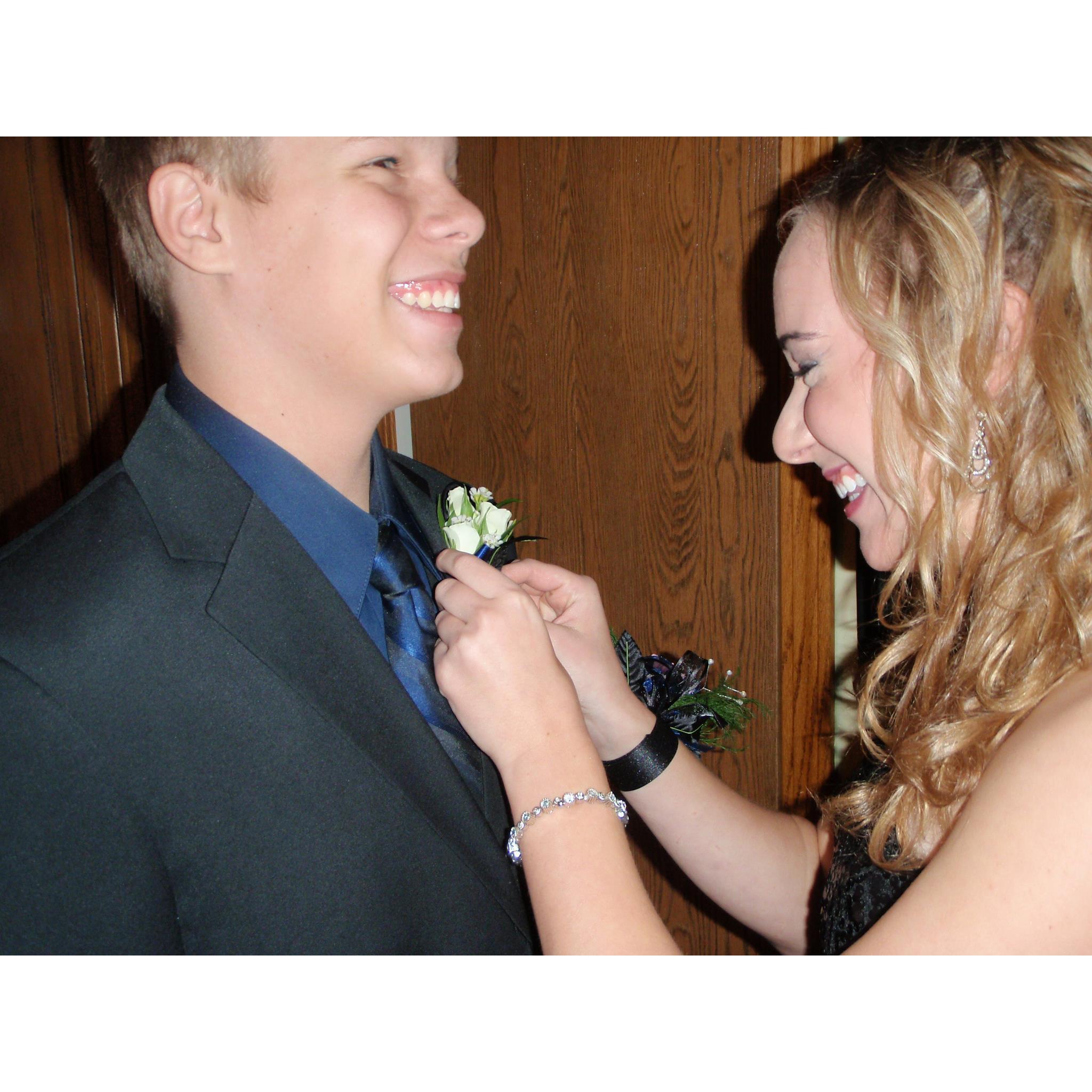 Our first date was homecoming sophomore year of high school.