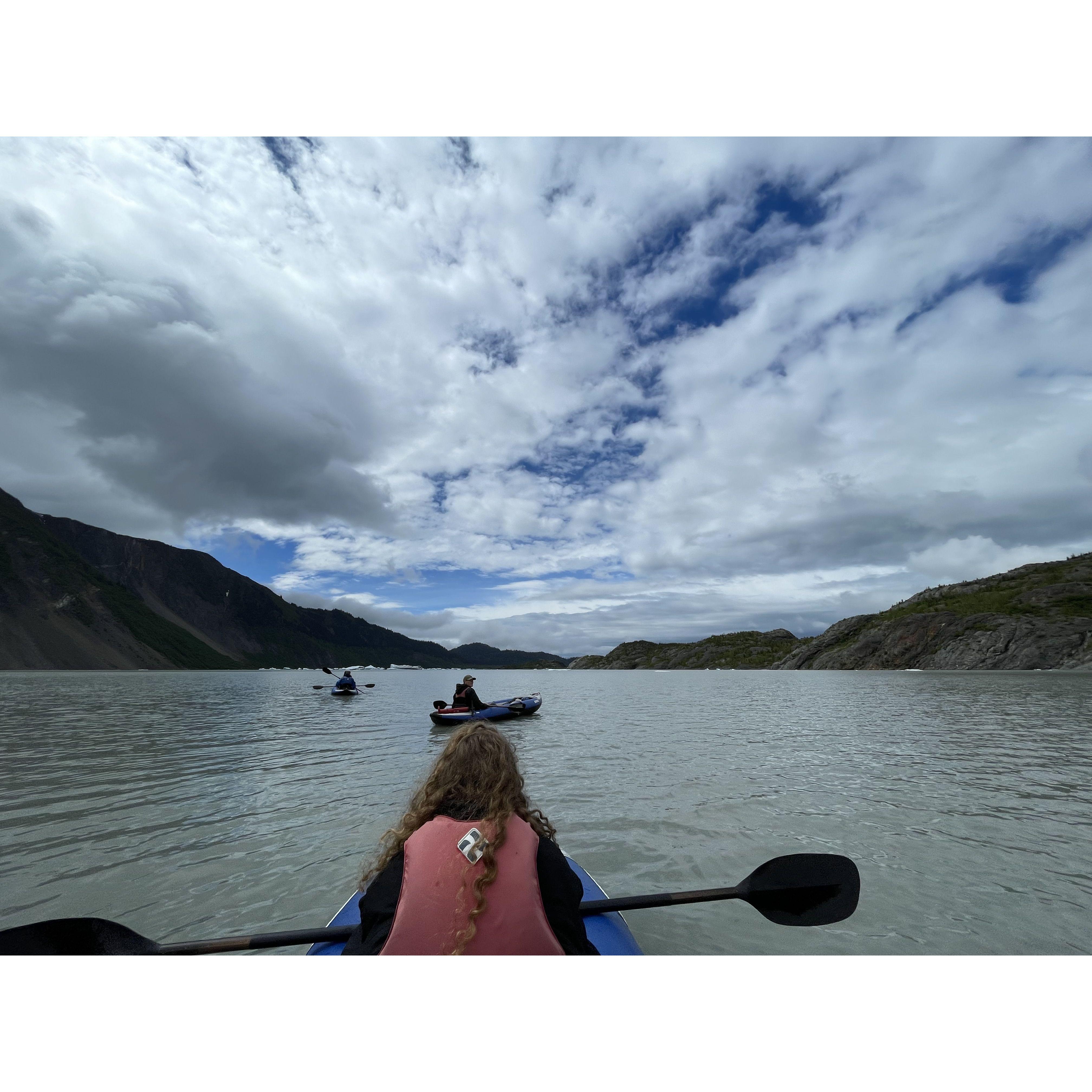 Kayaking at Grewingk Glacier