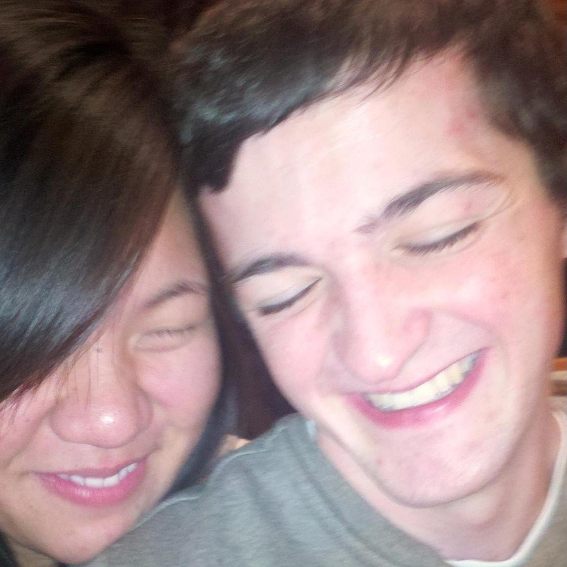 Our first photo as an official couple in November 2011! Taken using the front camera of whatever cell phone I had at the time.