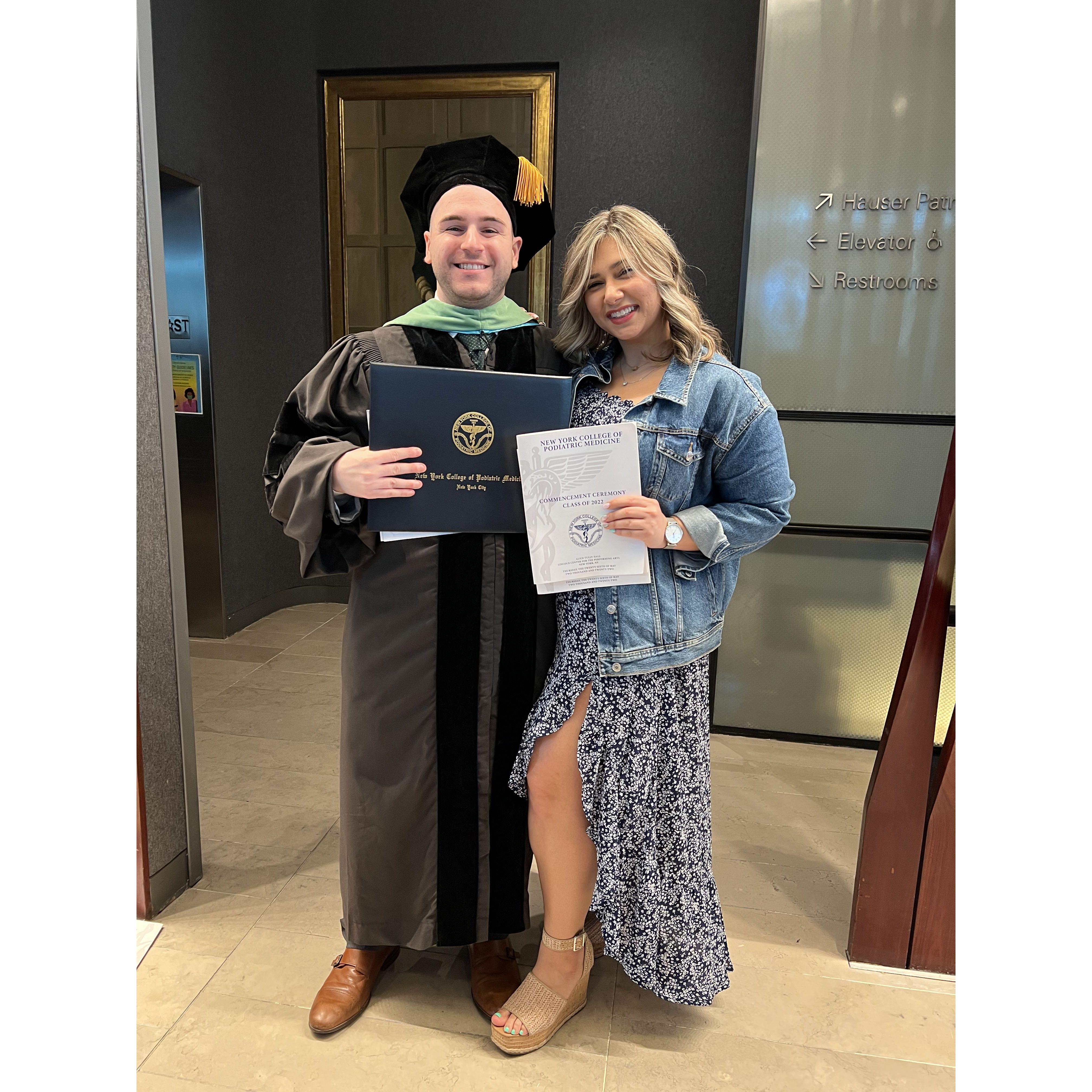 The day Joe officially became Dr. Joseph D. Cuomo, DPM