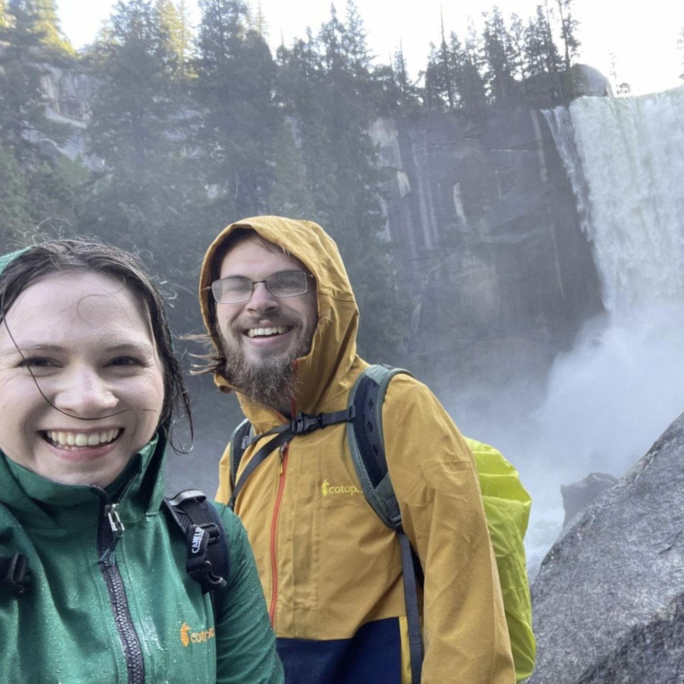 The first part of our 12-hour hike in Yosemite was a climb up the side of two waterfalls: Vernal and Nevada Falls. This segment is called "The Mist Trail." We were *soaked.*