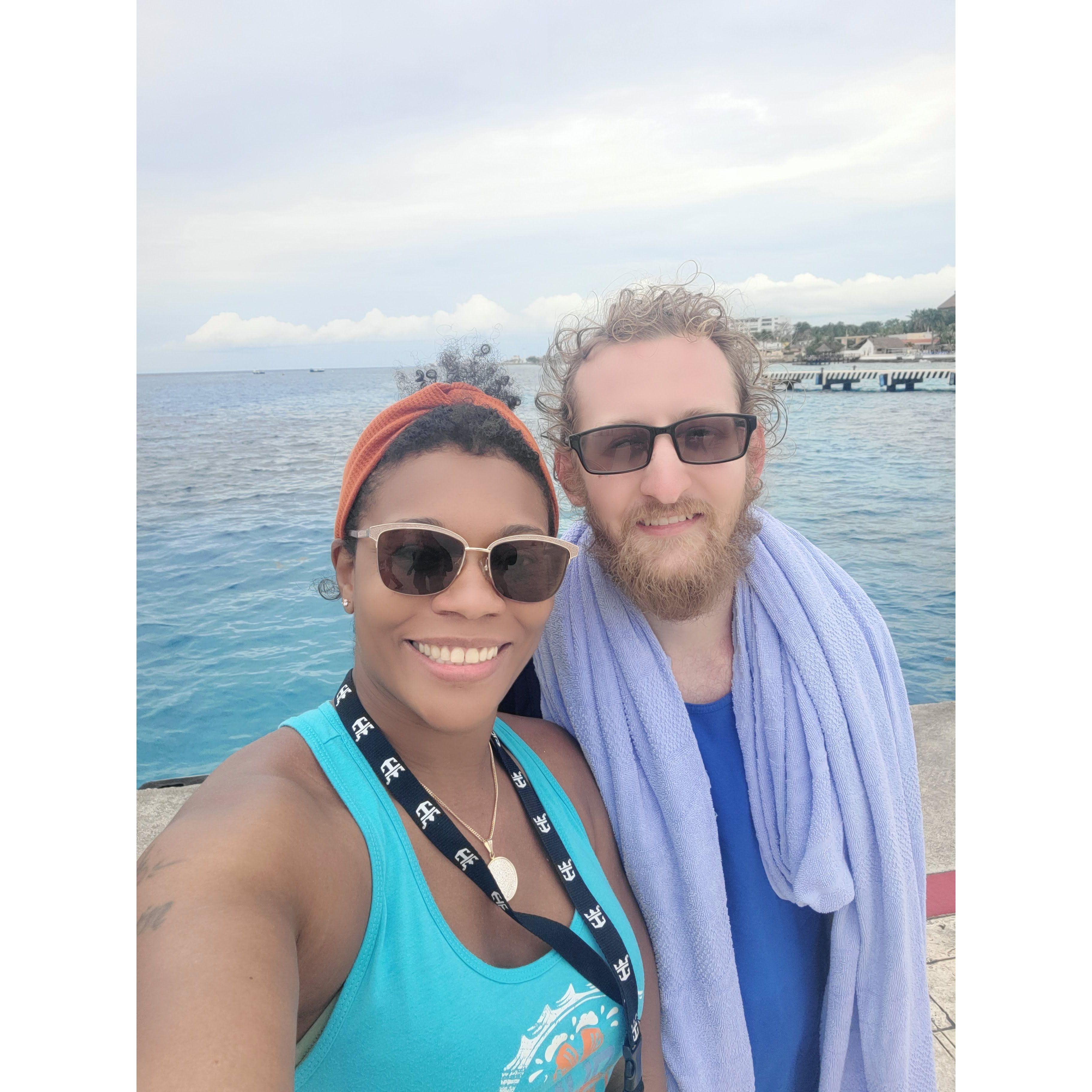Our very first cruise together to Cozumel, Mexico with our families