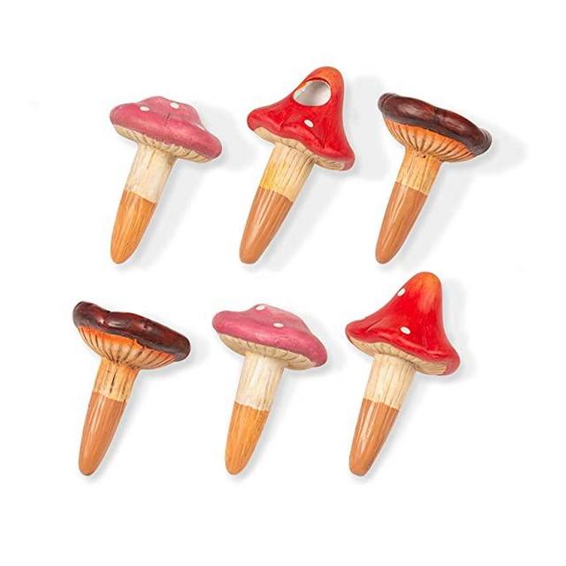 VYV Wellness LLC Self-Watering Terracotta Mushroom Planters - Automatic Plant Waterers for Potted & Hanging Plants - 6 Pack