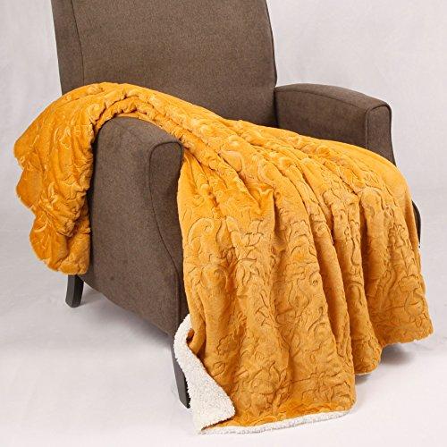 Home Soft Things Batik Throw, 50" x 60", Jojoba Yellow