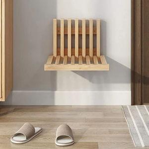 Space Saving Solid Wood Folding Ultra-thin Shoe Changing Stool Shower Stool