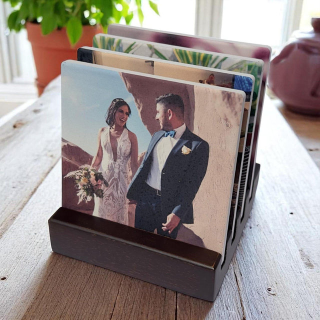 Personalized Custom Ceramic Coaster Full Color Ceramic Photo Coasters Coasters for Home Decor Unique Custom Drink Coasters Set with Photos
