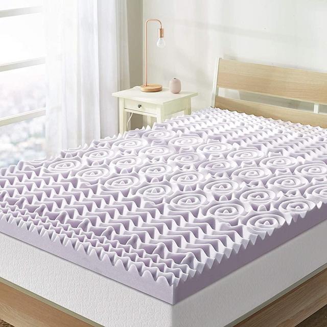 Best Price Mattress 3 Inch 5-Zone Memory Foam Topper, Mattress Pad with Soothing Lavender Infusion, CertiPUR-US Certified, Queen