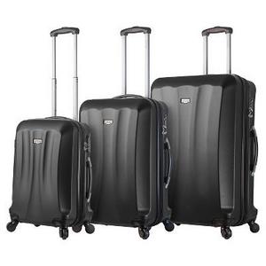 BLACK - Mia Viaggi Siena Hardside Spinner 3pc Luggage Set