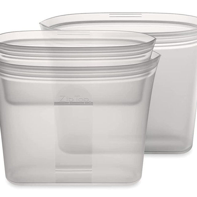 Zip Top Reusable Food Storage Bags | 3 Bag Set [Gray] - 2 Sandwich, 1 Snack | Silicone Meal Prep Container | Microwave, Dishwasher and Freezer Safe | Made in the USA