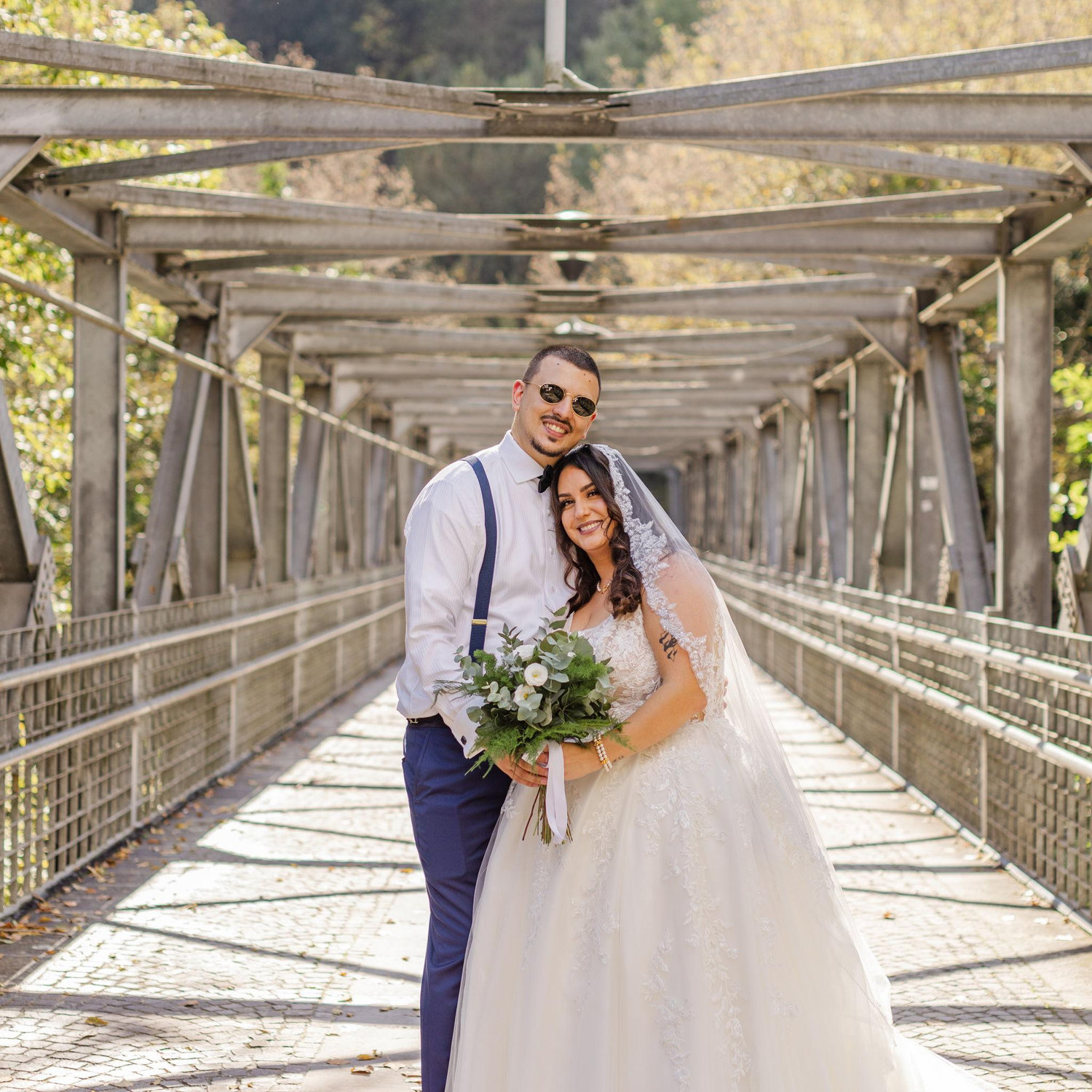 The groom lost his Ray Bands sunglasses shortly after this photo was taken.