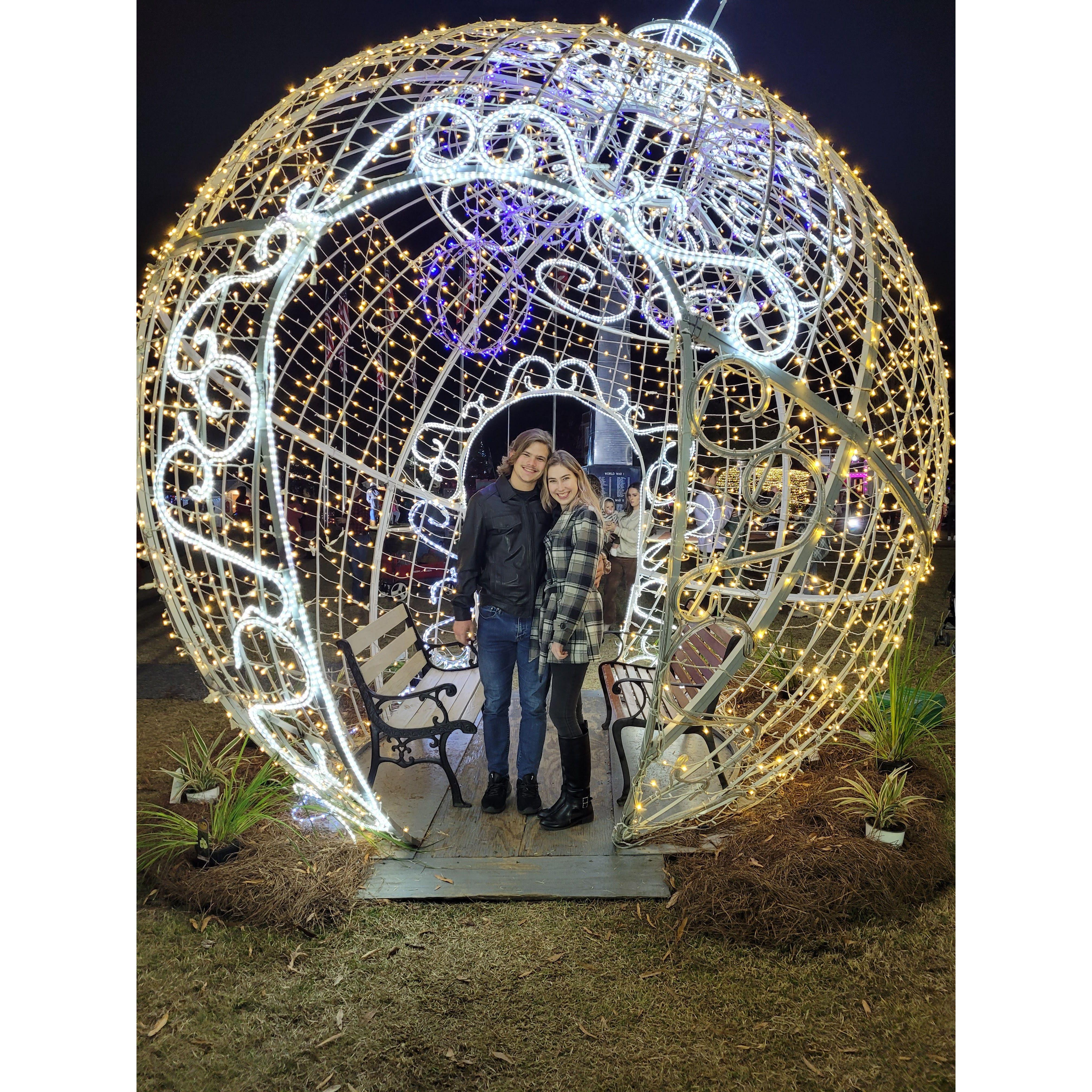 Christmas break! This is at the huge Christmas lights display in Alabama!