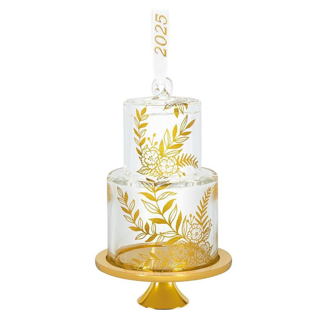 Hallmark Keepsake Christmas Ornament 2025, Our Sweet Beginning 2025, Glass, Wedding Gifts
