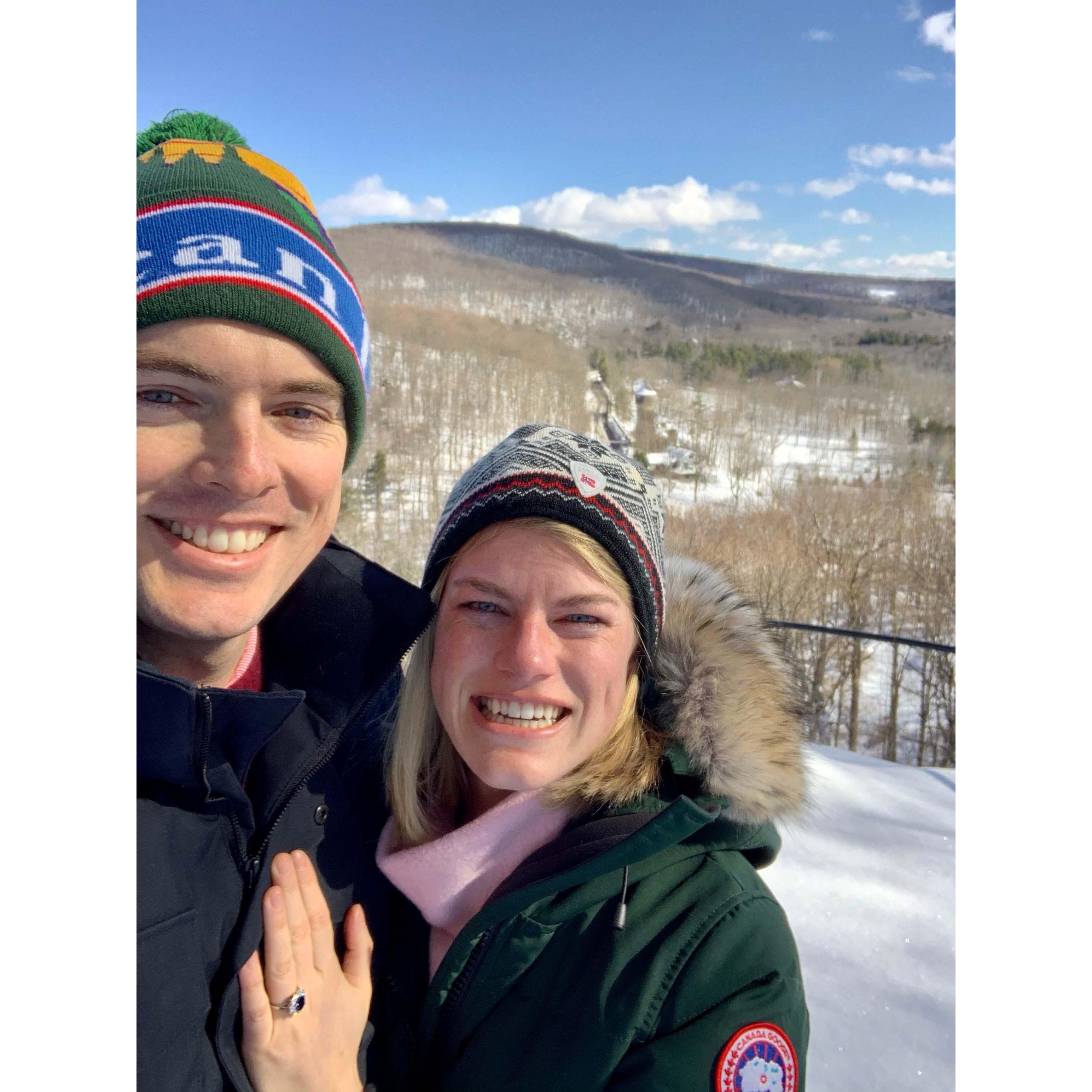 Moments after the big question!
Onteora Park, NY | February 2021