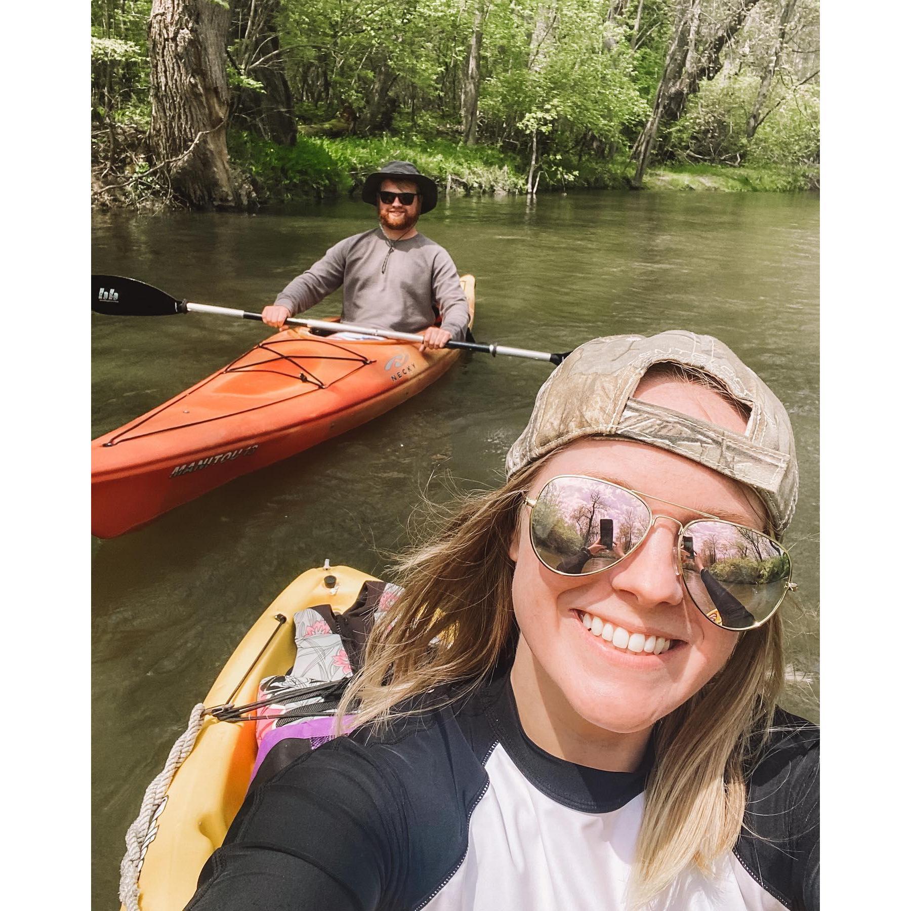 Jimmy almost sunk the kayak that day
