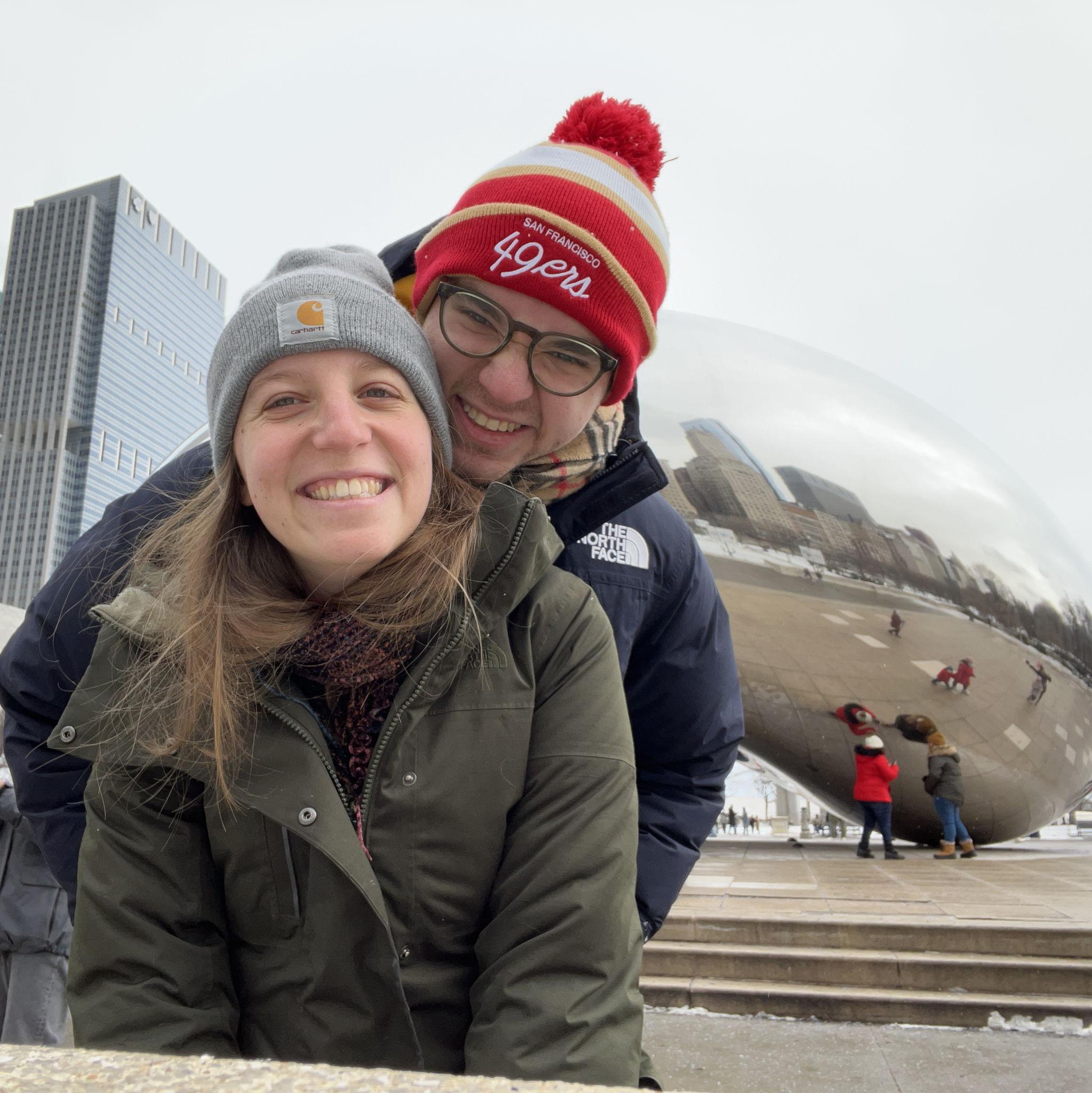 Dan representing one of his favorite teams ⚲ The Bean, Chicago, IL